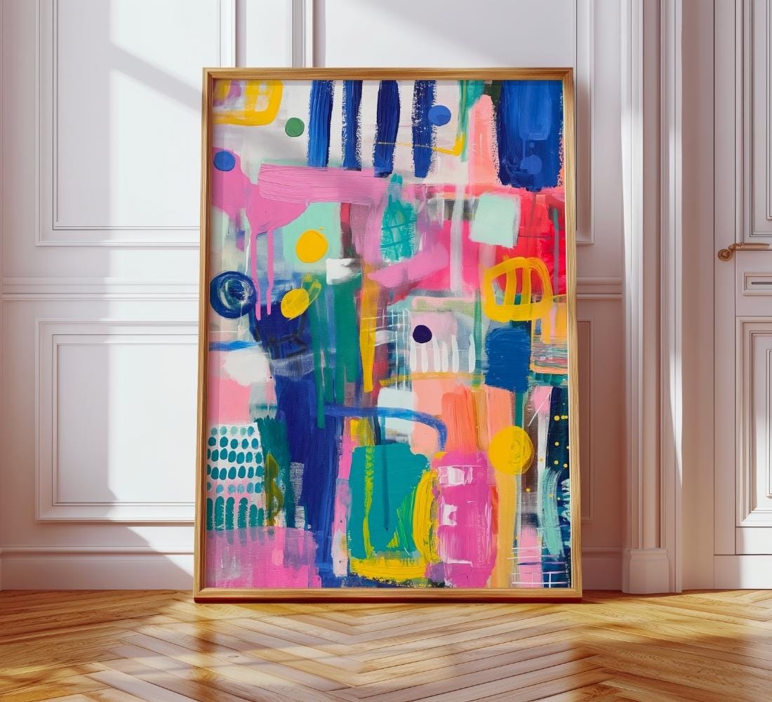 Colorful Abstract Wall wall art print