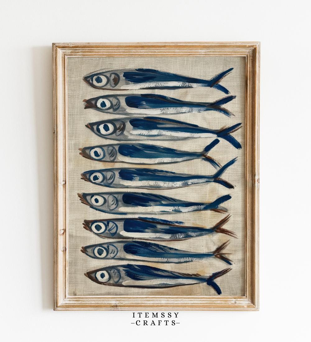 Sardines Fish Wall wall art print