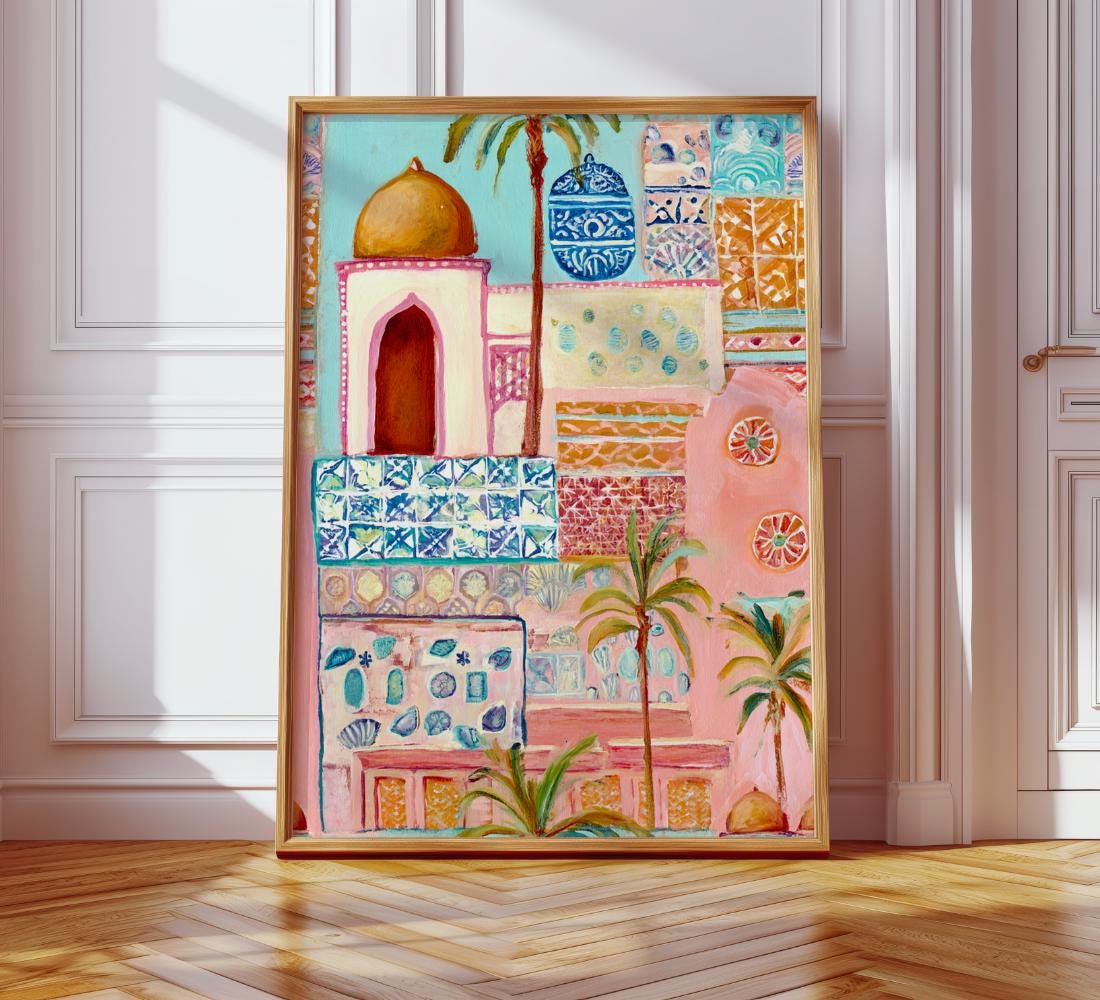 Vibrant Colorful Mexican wall art print