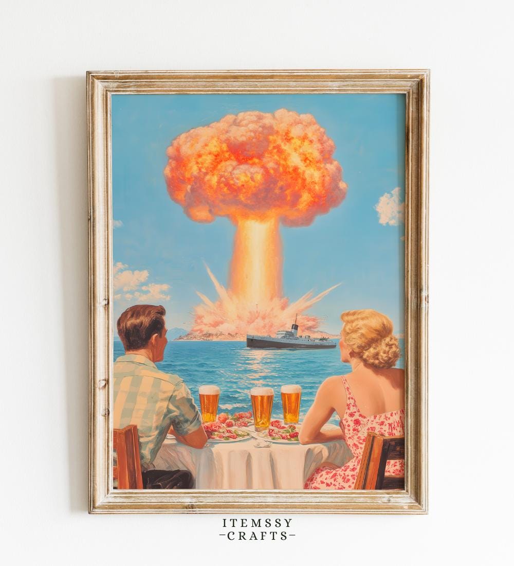Surreal Retro Collage Wall wall art print