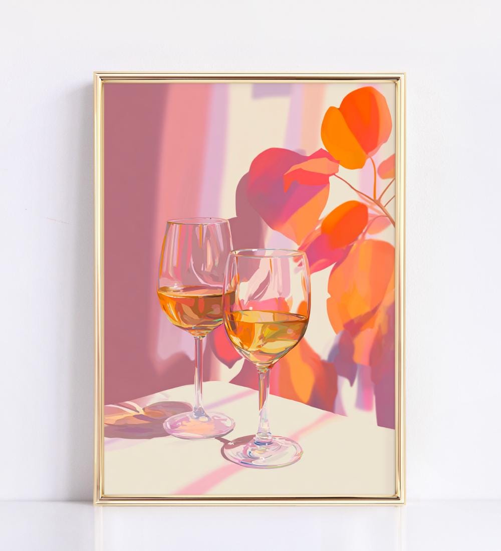 Wine Glass Still Life Wall wall art print