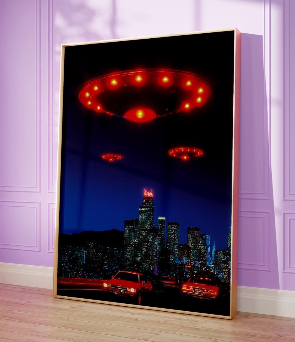 UFO City Wall wall art print