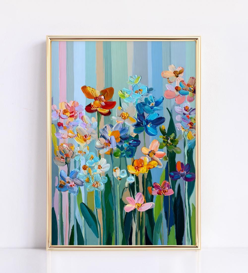 Abstract Floral Art for Modern Wall Decor wall art print