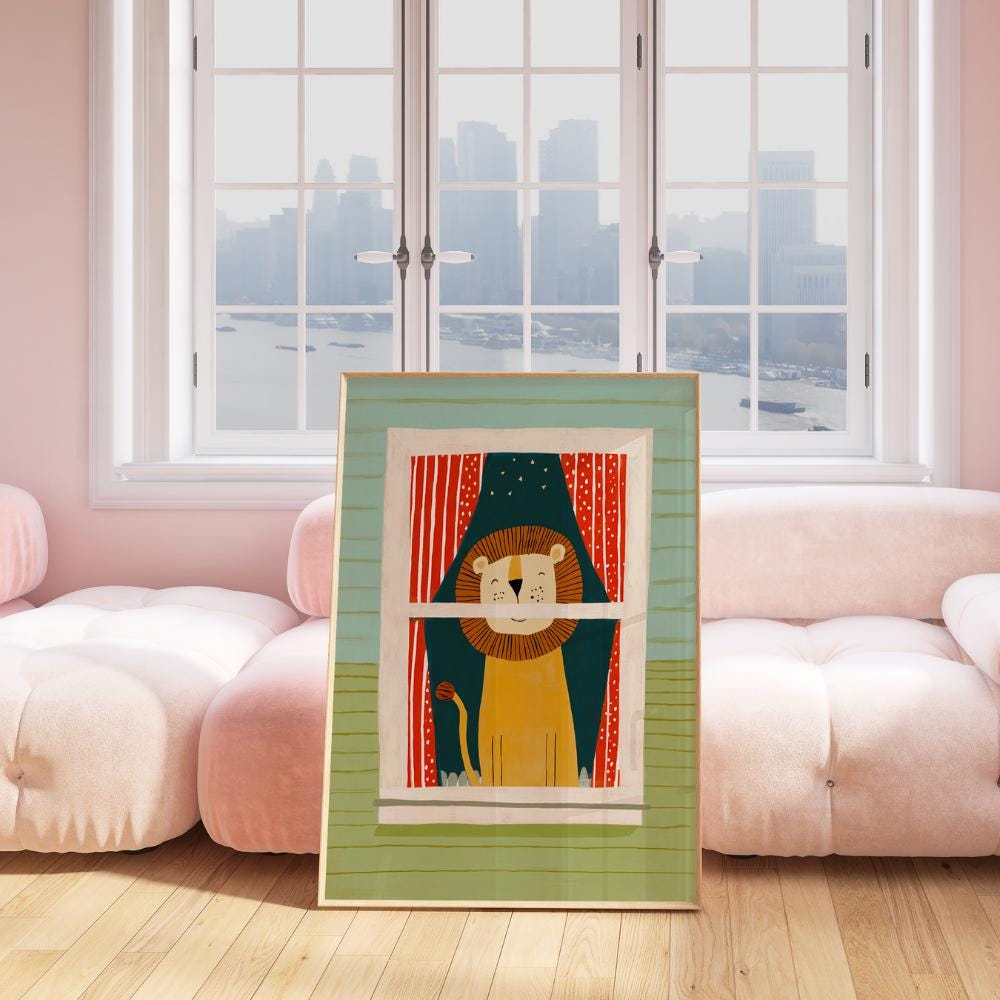 Lion Nursery wall art print