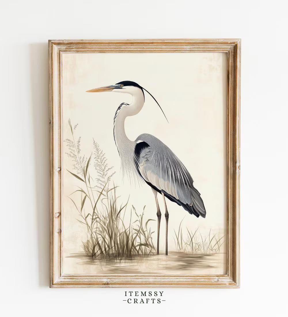 Great Blue Heron Wall wall art print