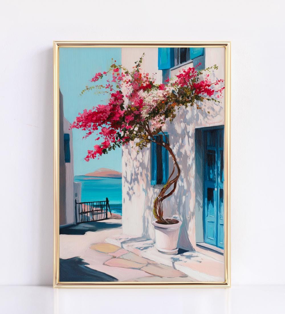Santorini Wall wall art print