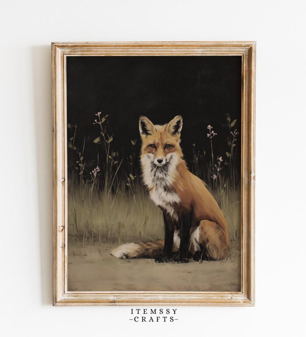 Red Fox Wall wall art print