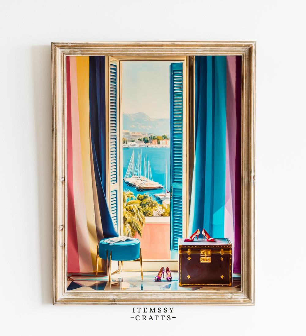 Luxury Coastal Window wall art print
