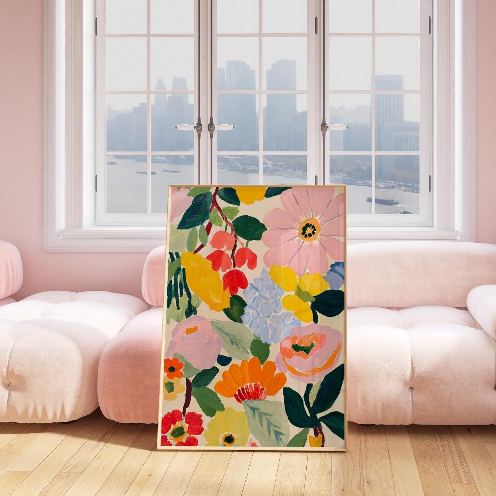 Colorful Botanical Floral wall art print
