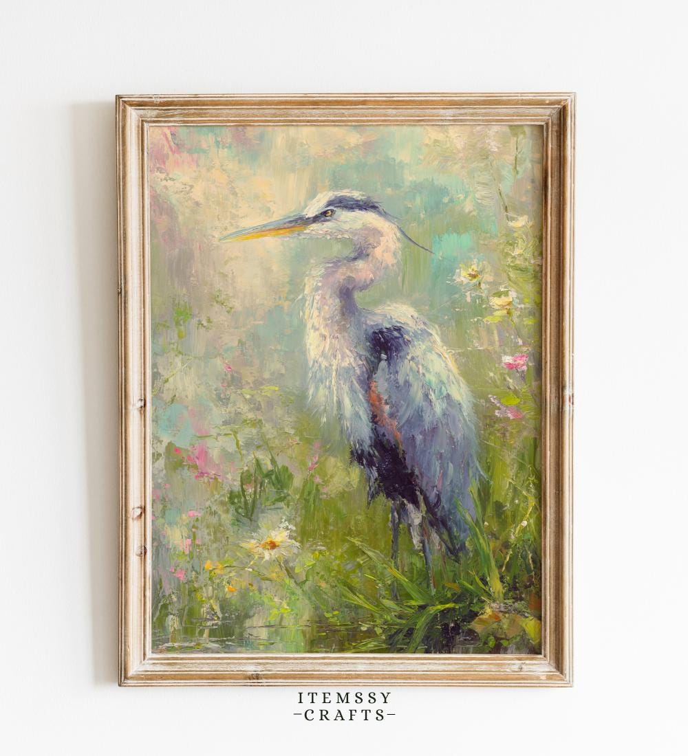 Great Blue Heron Wall wall art print