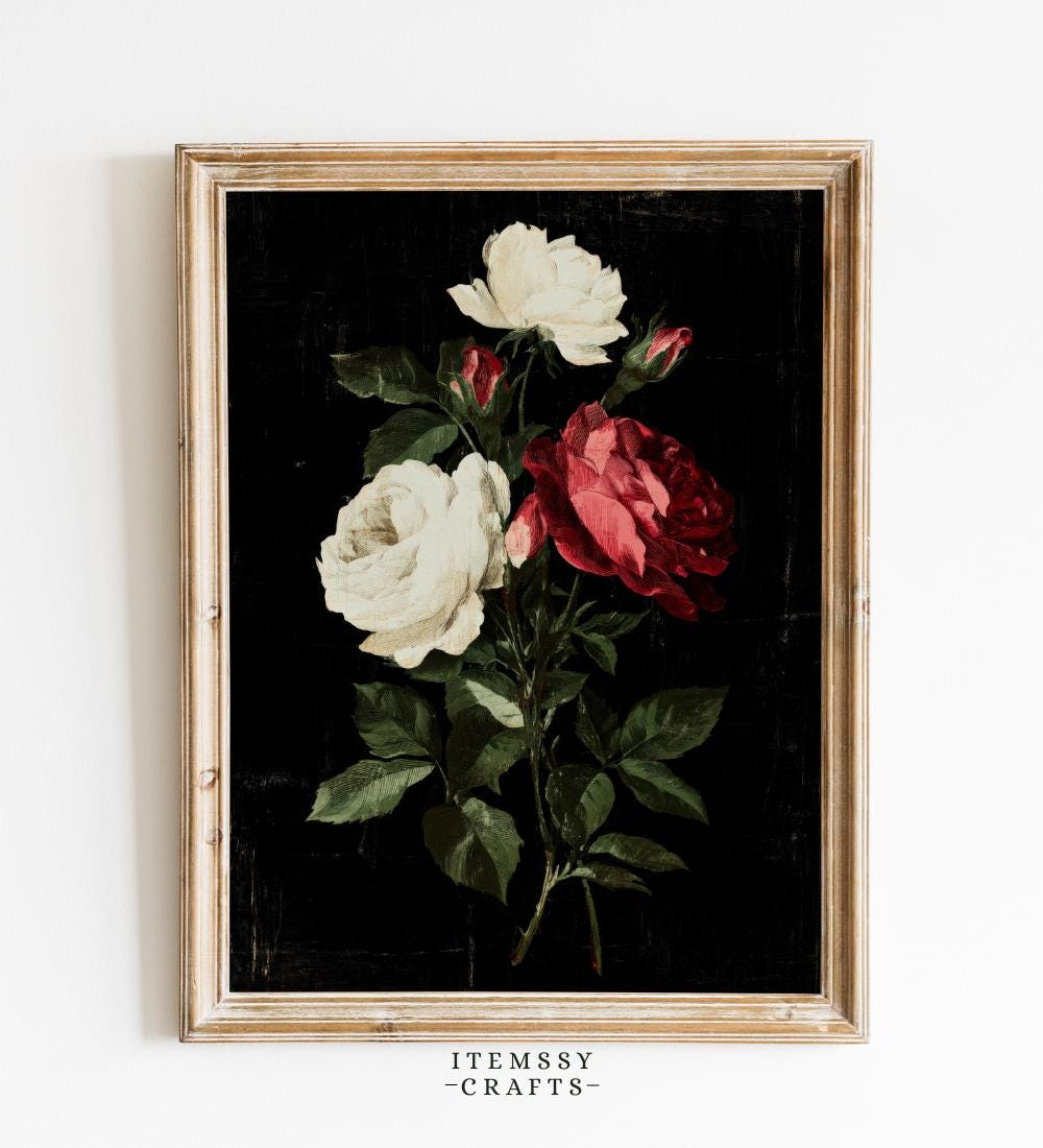Dark Rose Wall wall art print