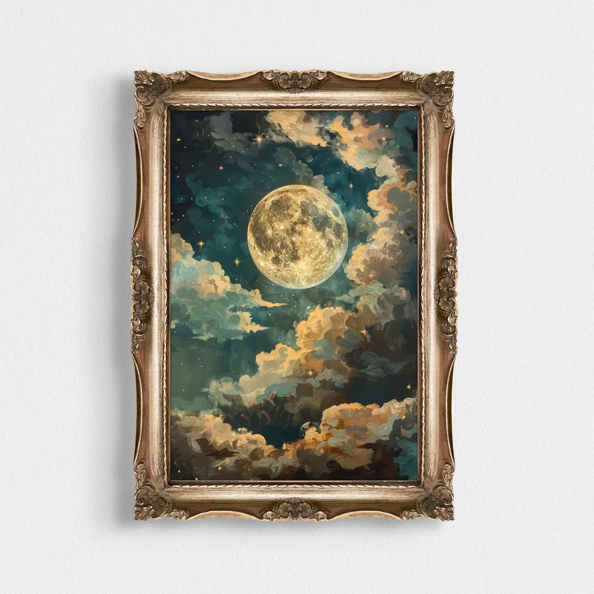 Full Moon Night Sky Wall wall art print