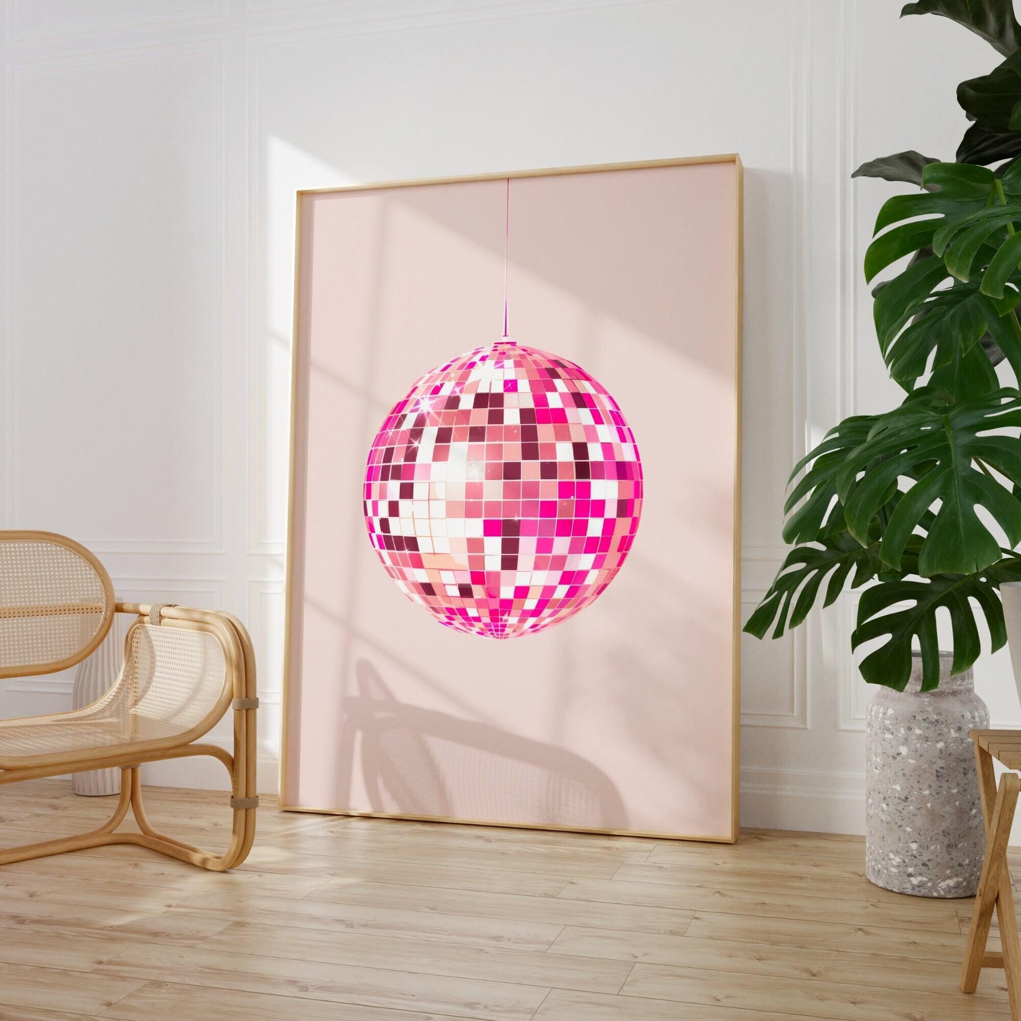 Pink Disco Ball wall art print