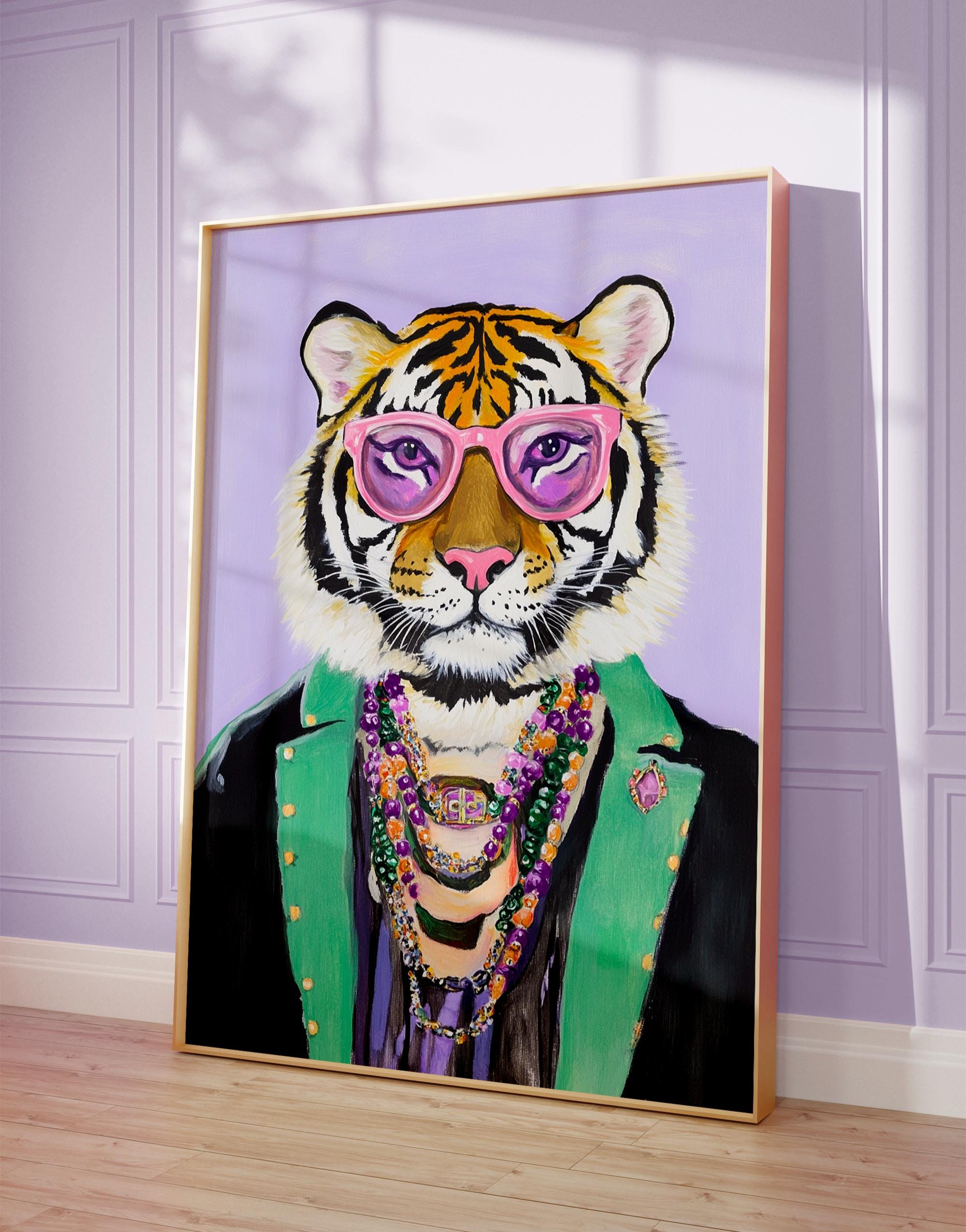 Tiger Portrait Painting wall art print