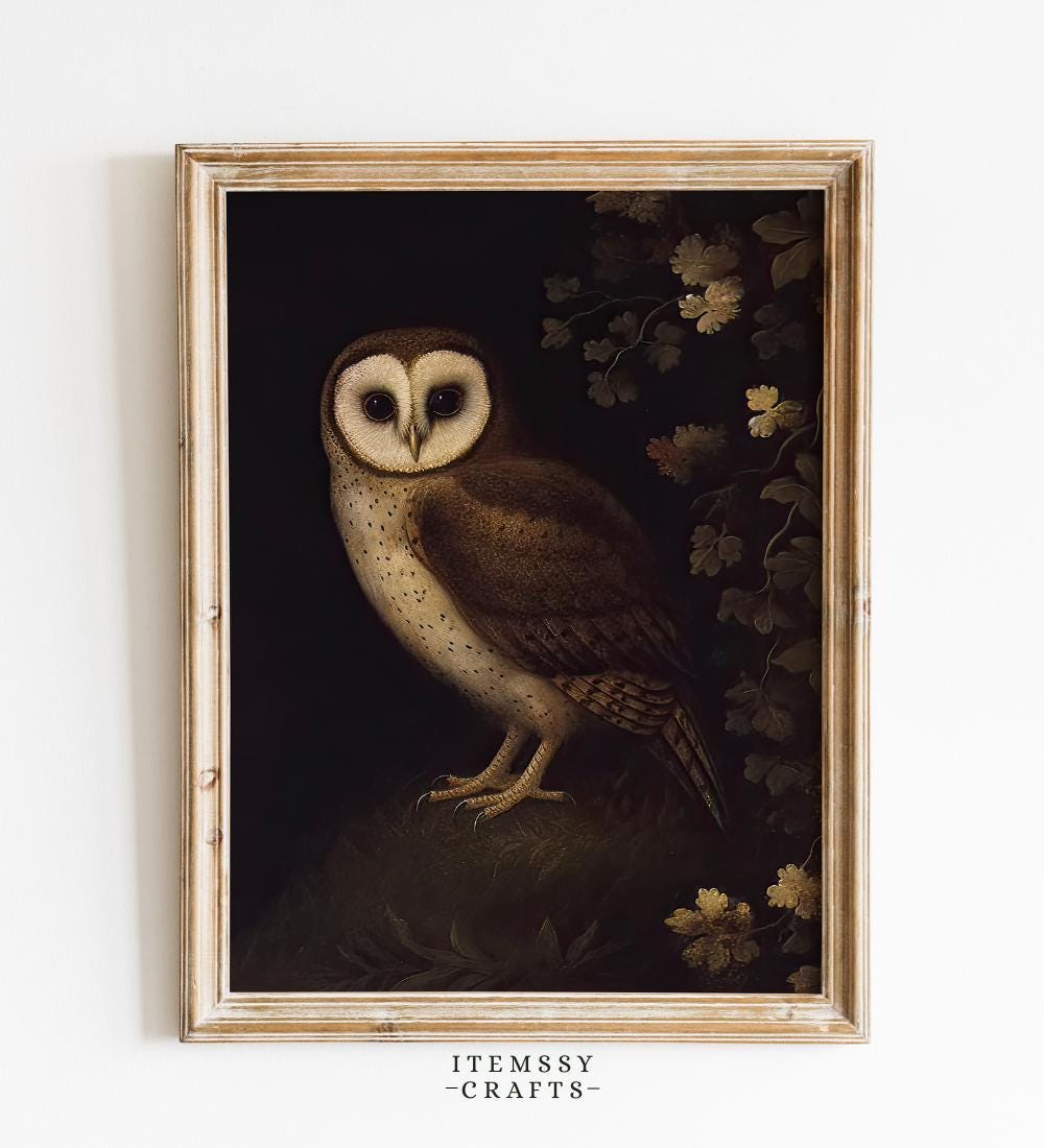 Dark Owl Wall wall art print