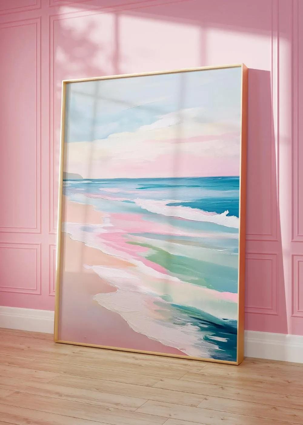 Pastel Beach Ocean Wall wall art print