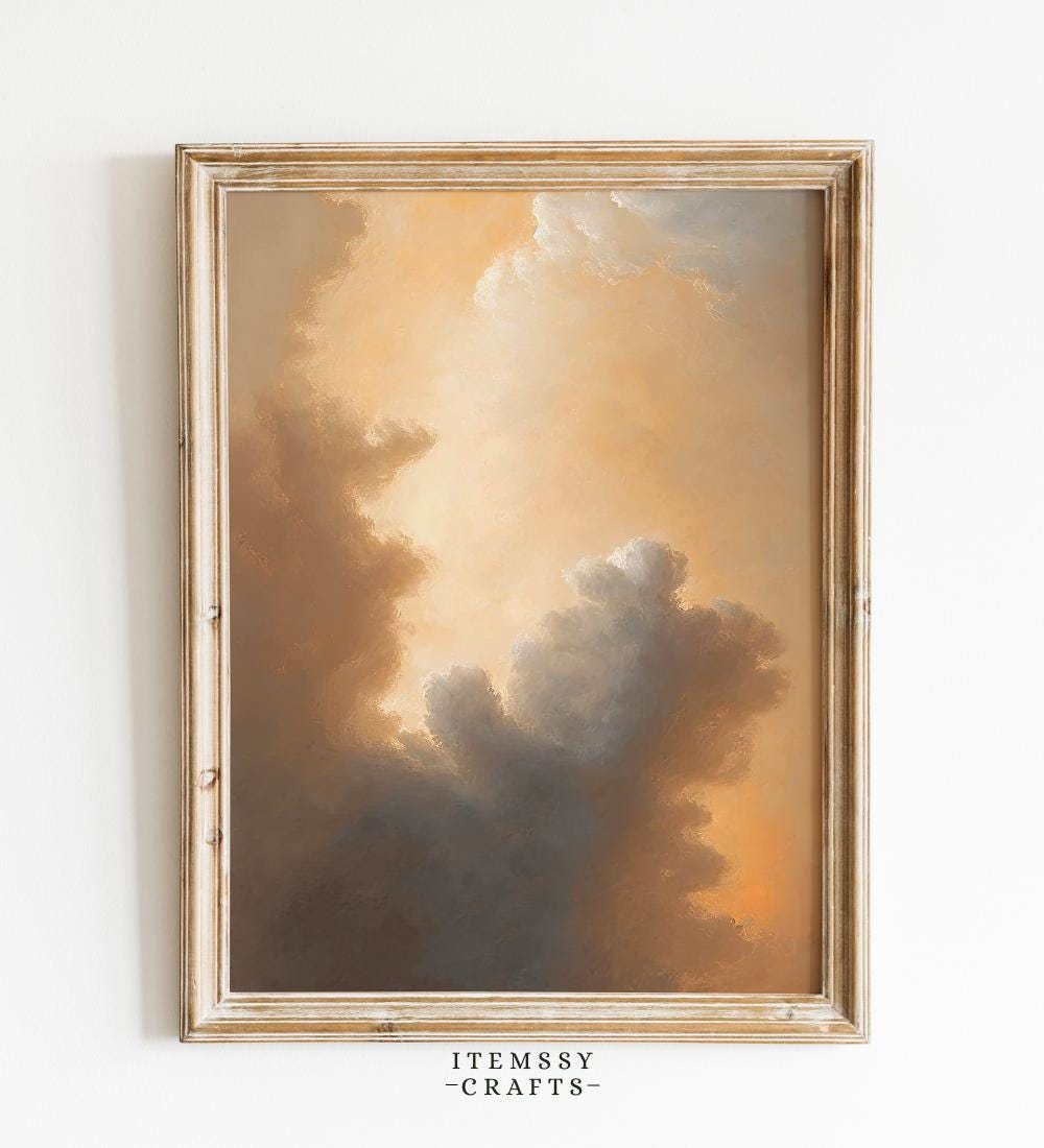 Vintage Cloudy Sky wall art print