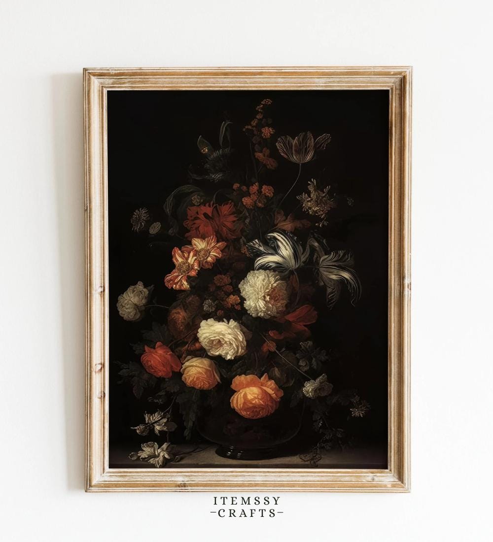 Dark Dutch Masters Floral Still Life wall art print
