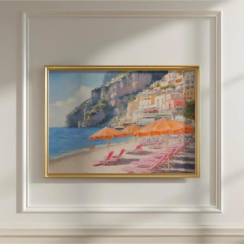 Positano Amalfi Coast Beach wall art print