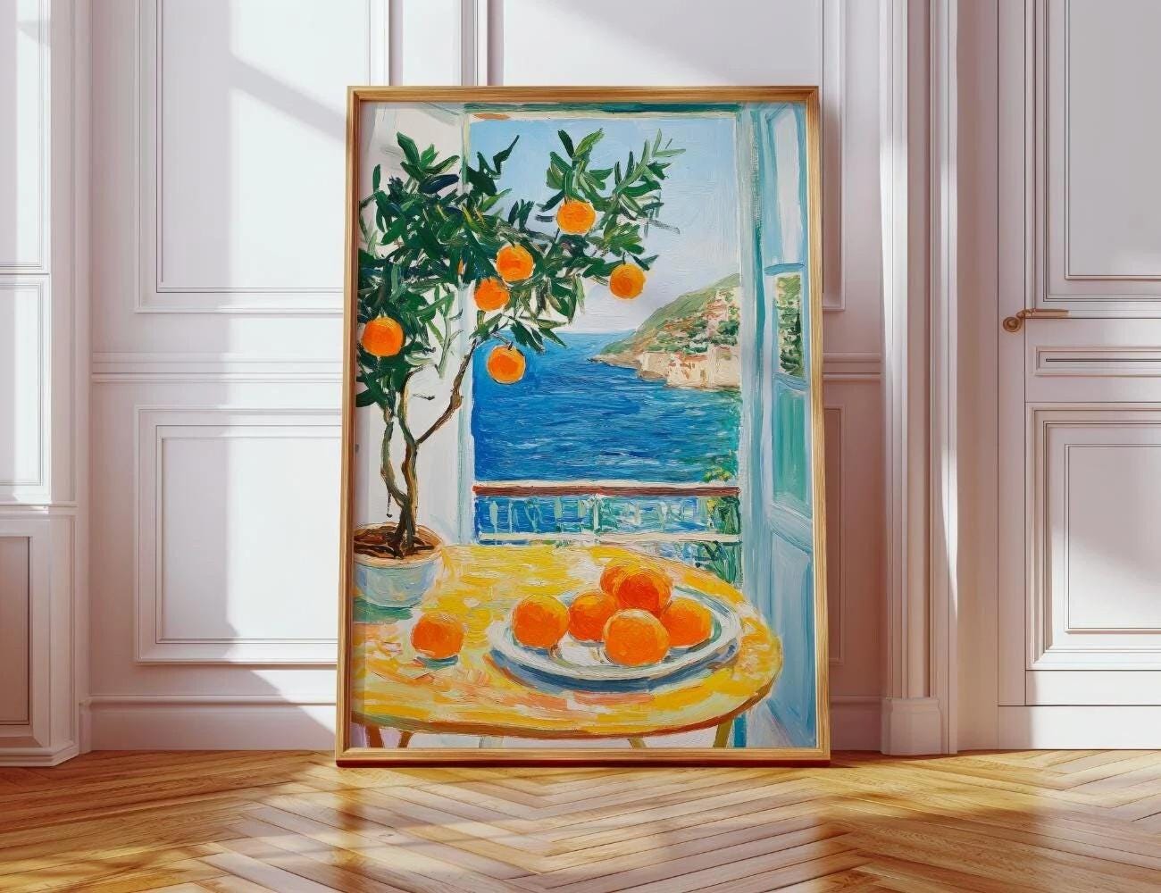 Matisse Style Orange Tree Window wall art print