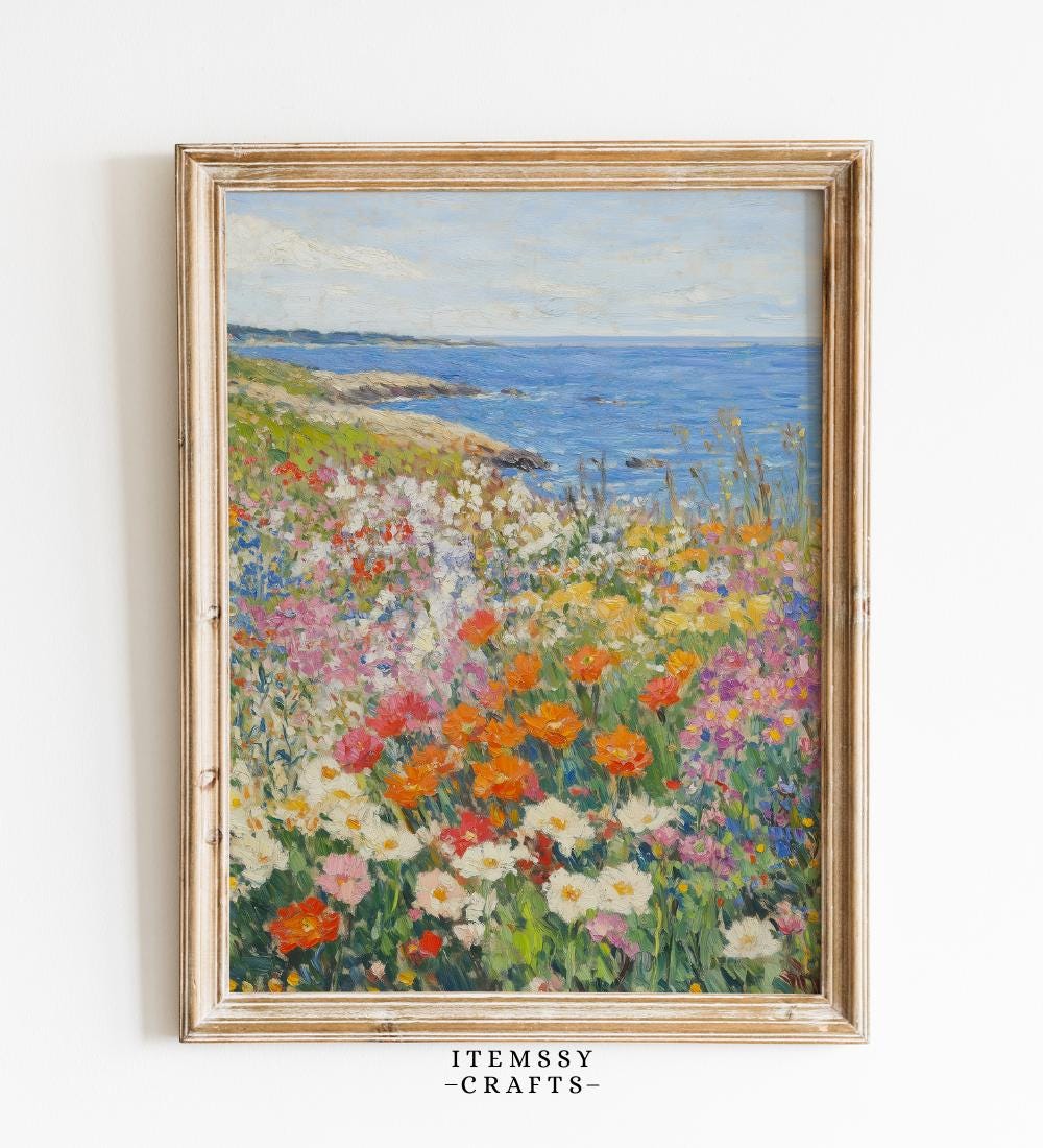 Coastal Wildflowers wall art print