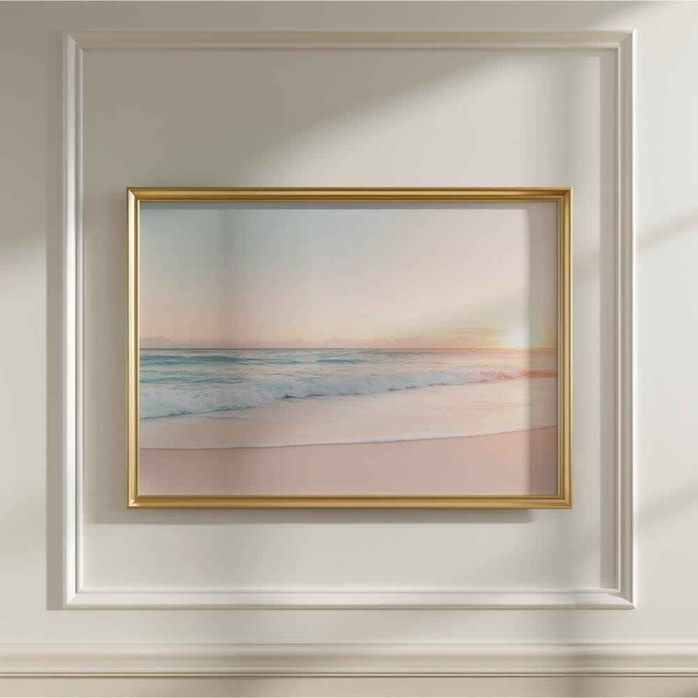 Pastel Beach Sunset Photography wall art print