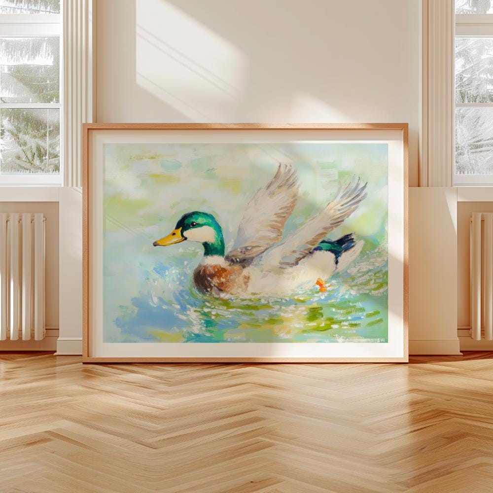 Mallard Duck Nursery wall art print