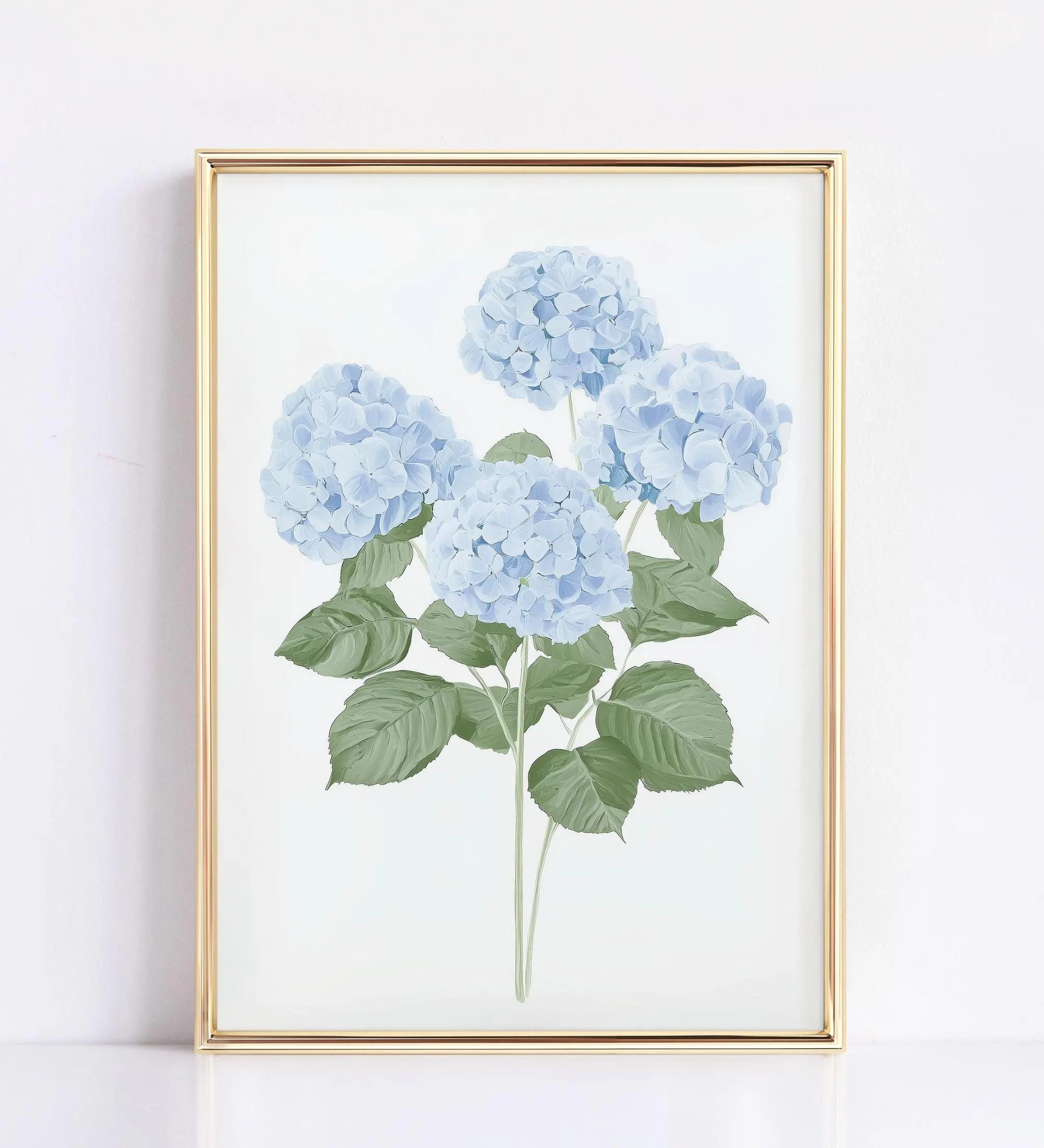 Blue Hydrangea Botanical wall art print