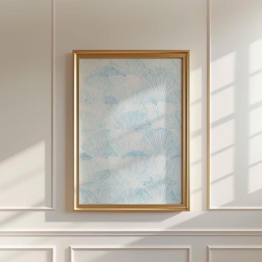 Blue Seashell Print | Coastal Cowgirl Poster | wall art print