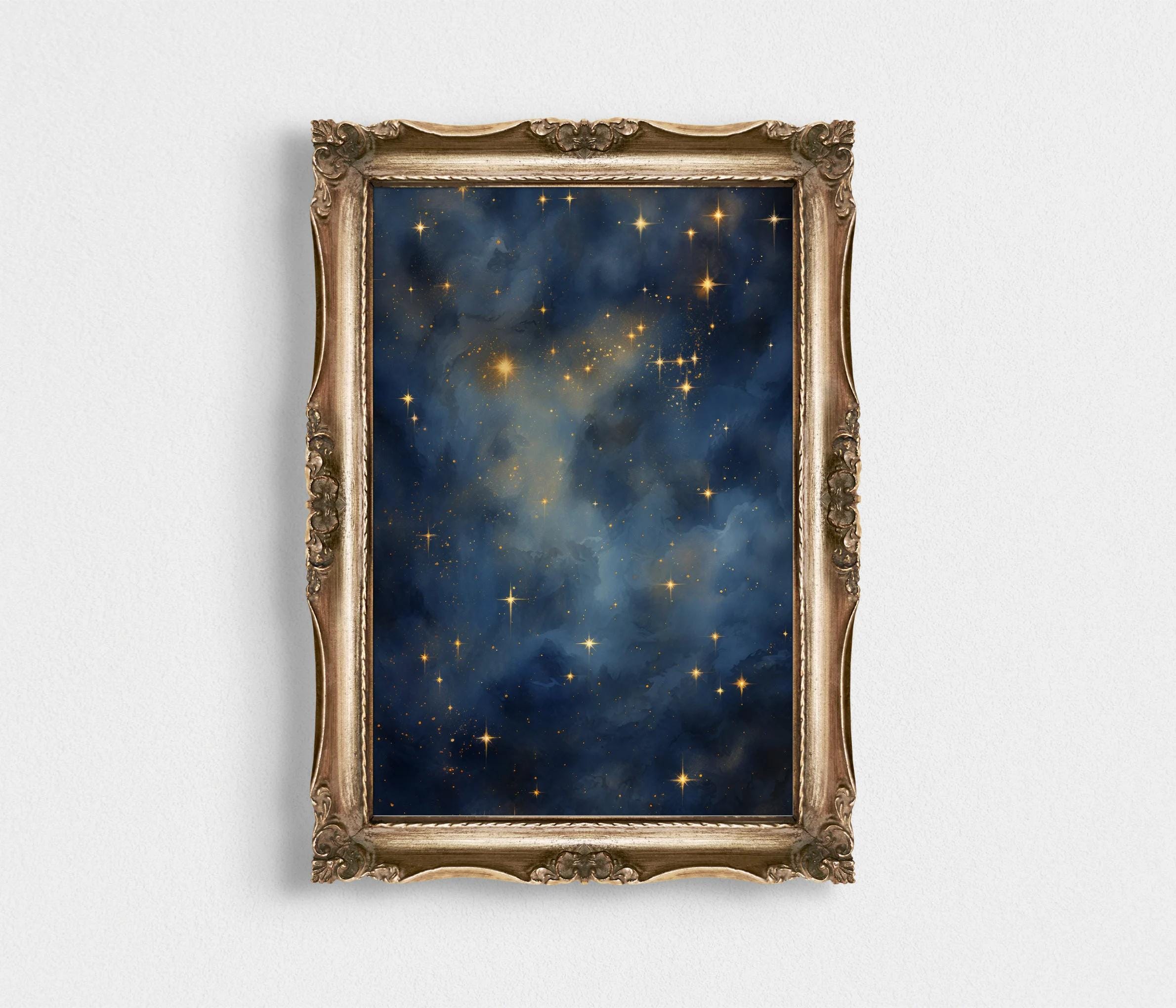 Abstract Vintage Celestial Painting wall art print