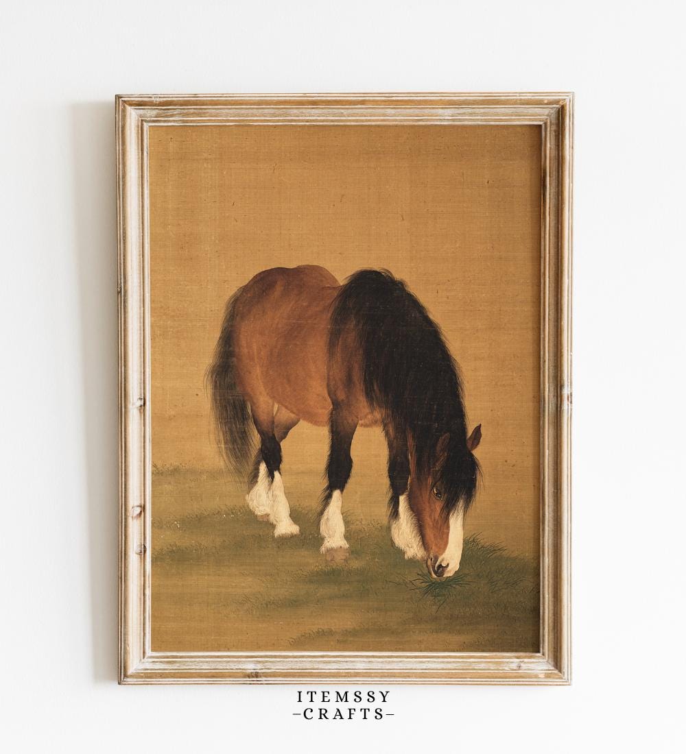 Vintage Horse wall art print