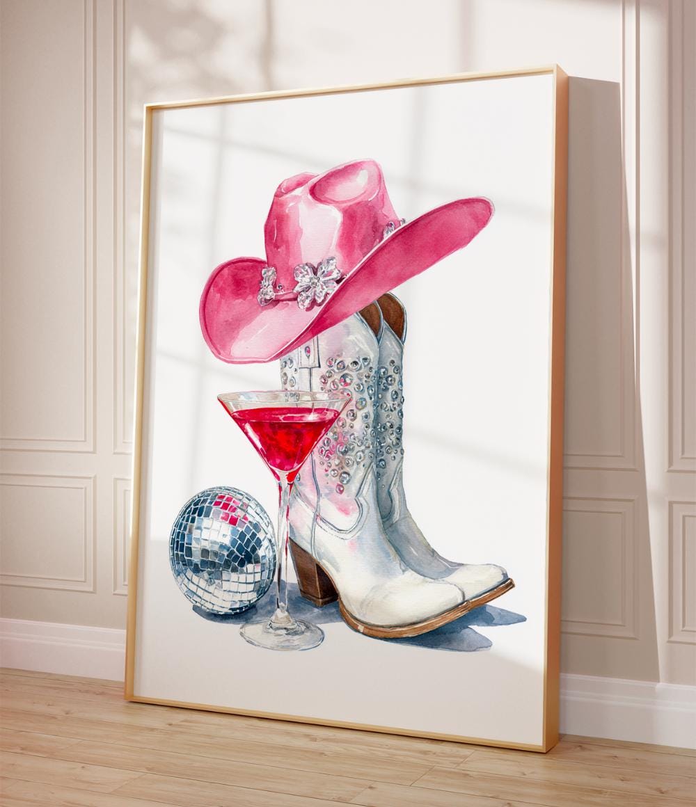 Western Cowgirl wall art print