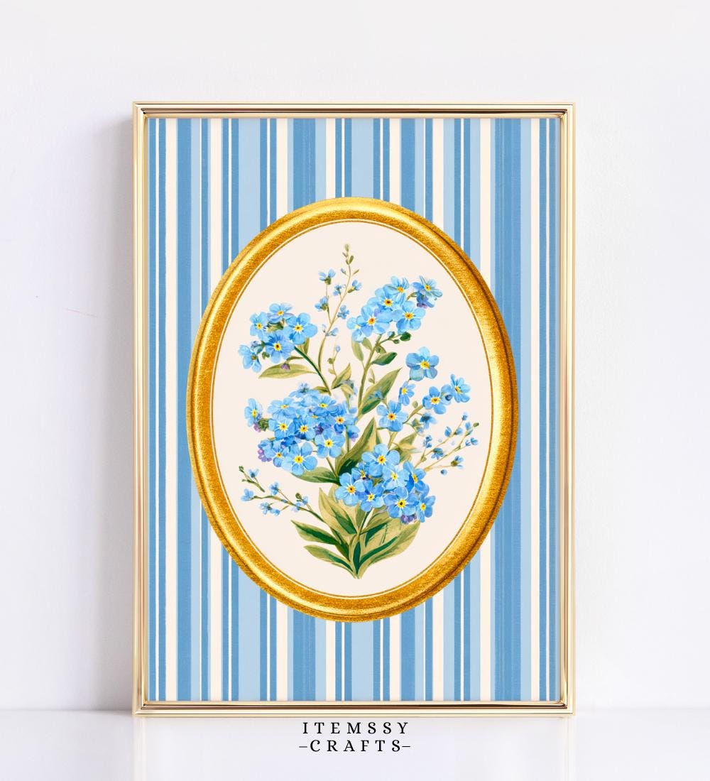 Forget Me Not Flower wall art print