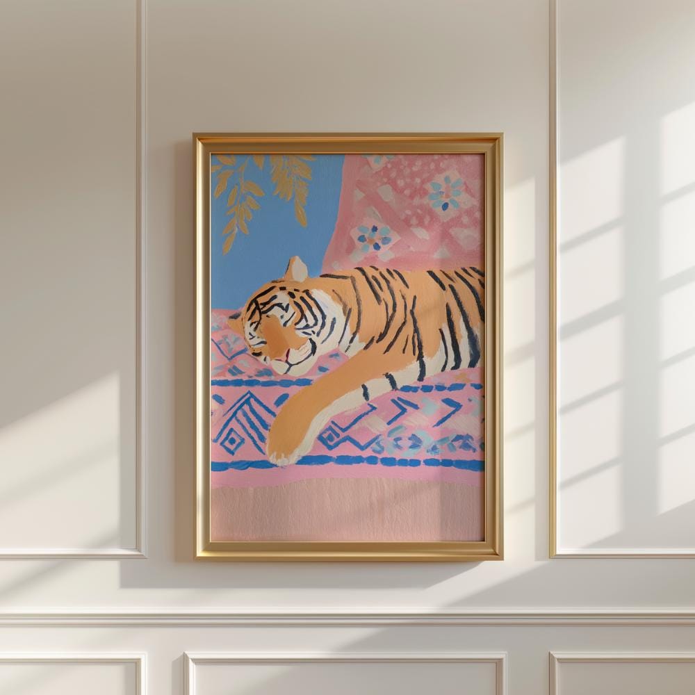 Tiger Wall Art – Colorful Jungle Animal wall art print