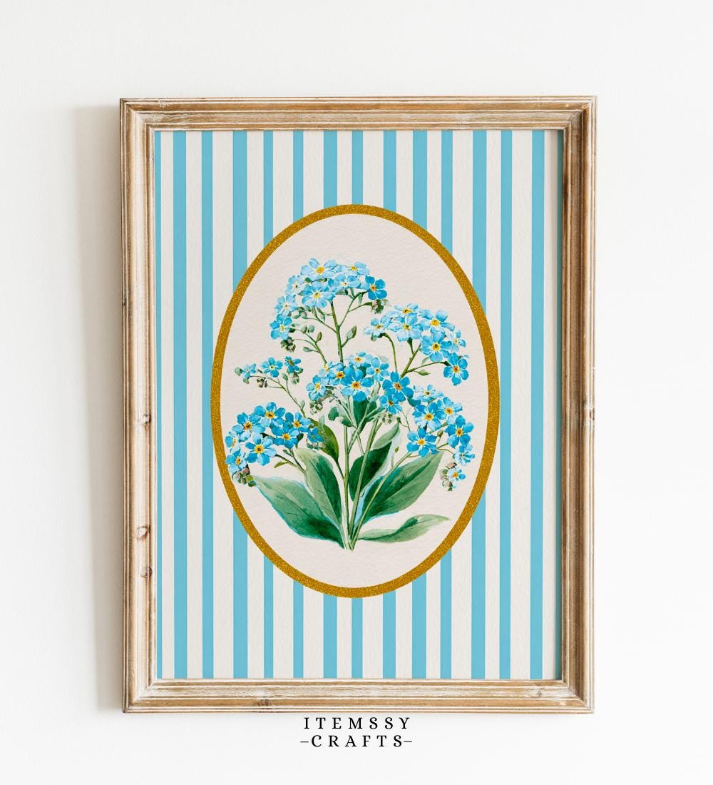 Forget Me Not Flower wall art print