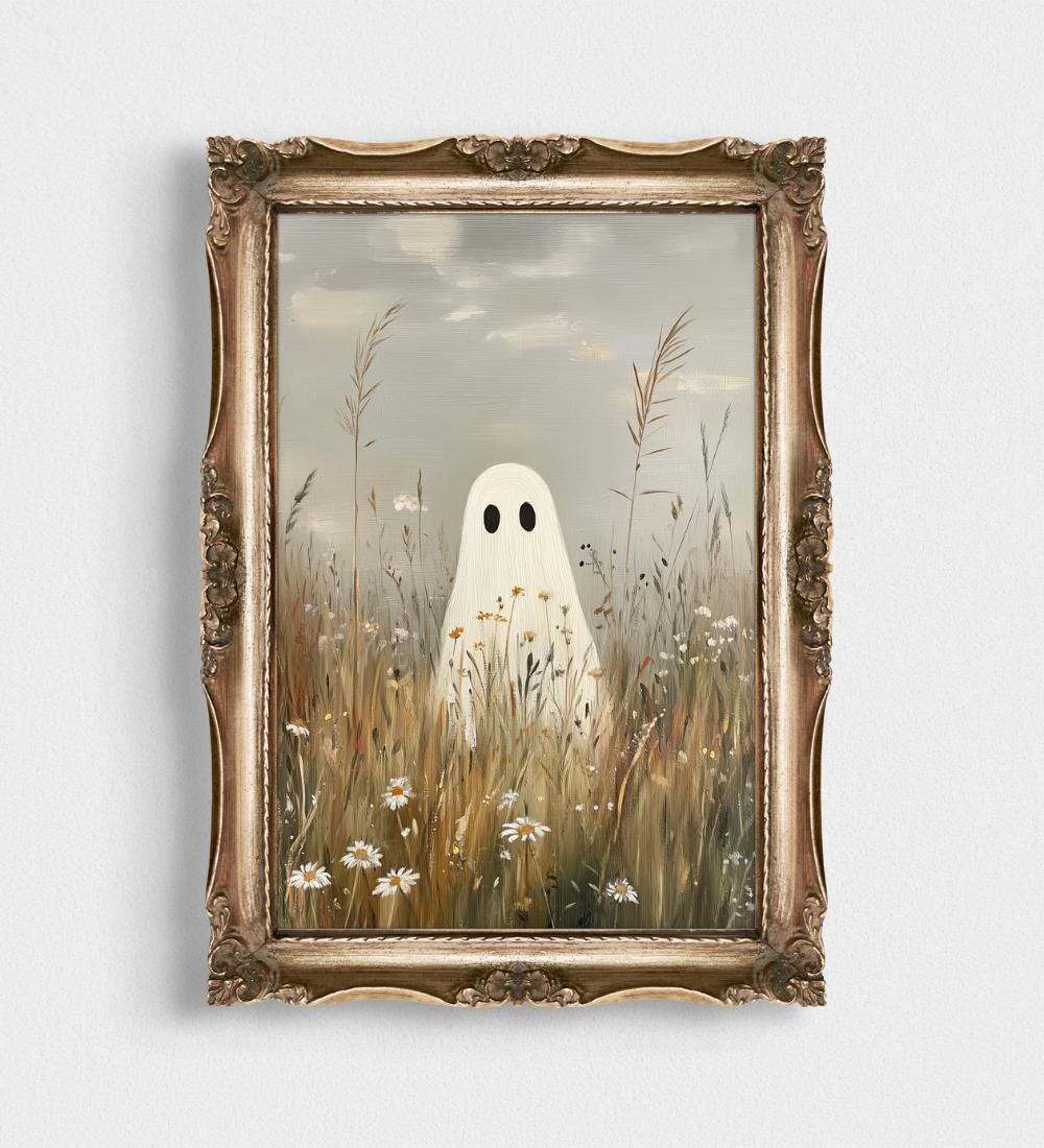 Floral Ghost Meadow wall art print