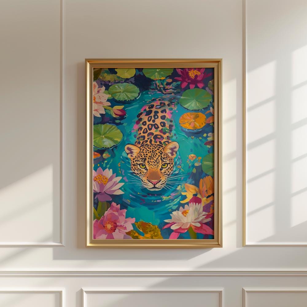 Jungle Leopard wall art print
